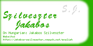 szilveszter jakabos business card